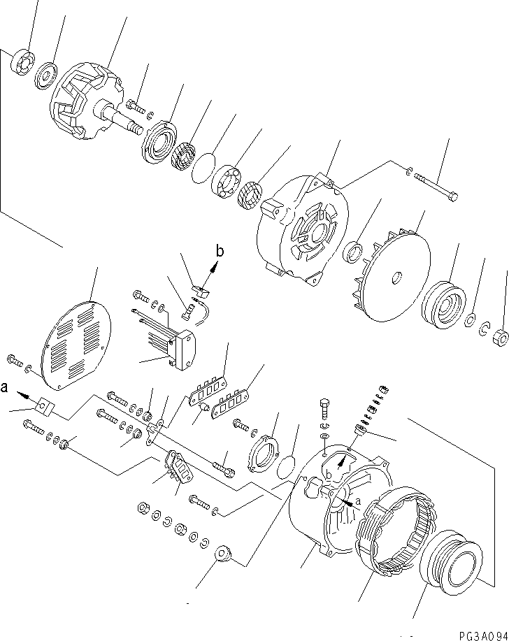 ALTERNATOR A. (50A) 600-821-9420 KOMATSU