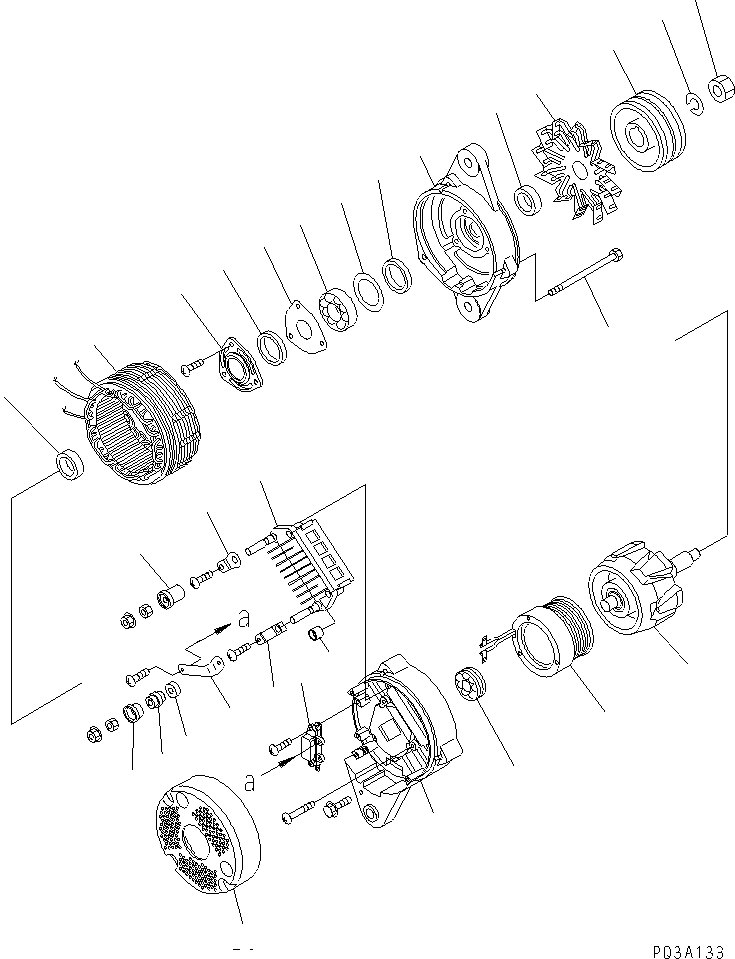ALTERNATOR A. (35A) 600-825-3210 KOMATSU