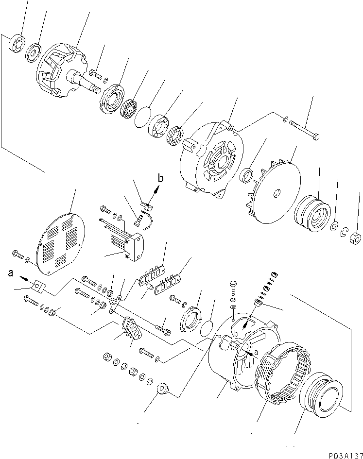 ALTERNATOR A. (50A) 600-825-6310 KOMATSU