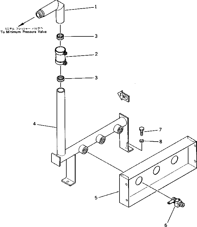 Распределительный коллектор M721038063050 KOMATSU