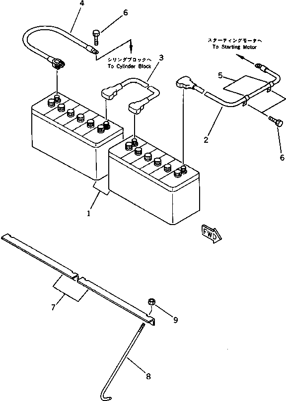 Аккумуляторная батарея M711038855010 KOMATSU