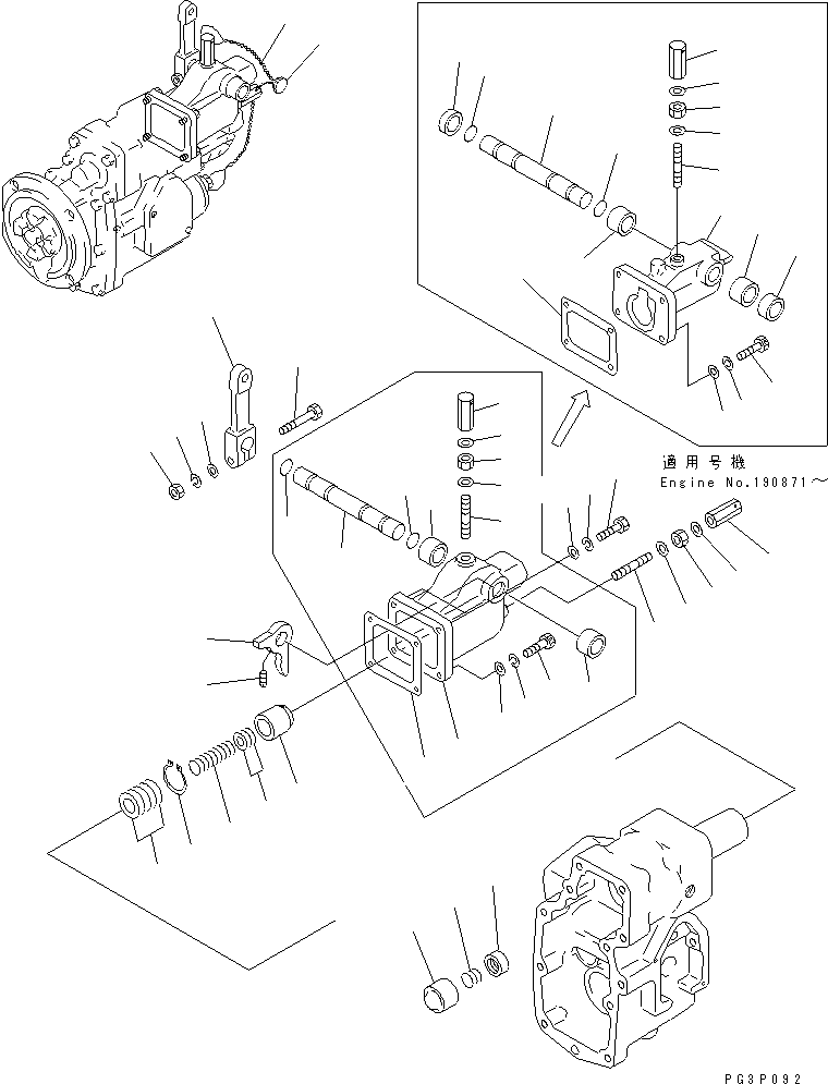 LEVER,THROTTLE 6680-71-3290 KOMATSU