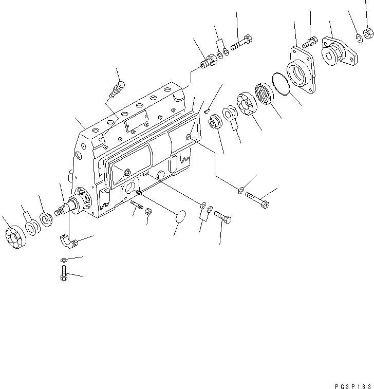 Топливный насос высокого давления в сборе 6136-72-1440 KOMATSU