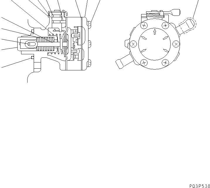 FEED PUMP ASS'Y YM129100-52000 KOMATSU
