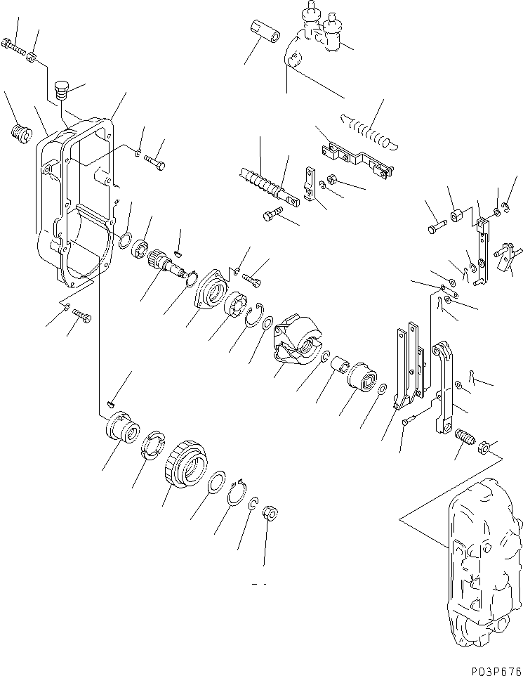 Регулятор в сборе DK105445-0870 KOMATSU