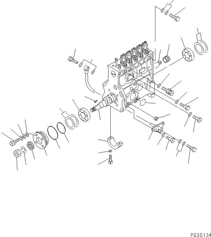 Распределительный вал DK134371-0100 KOMATSU