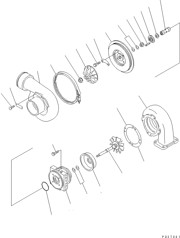 TURBOCHARGER ASS'Y,R.H. (KTR110G-H44E) 6505-55-5250 KOMATSU