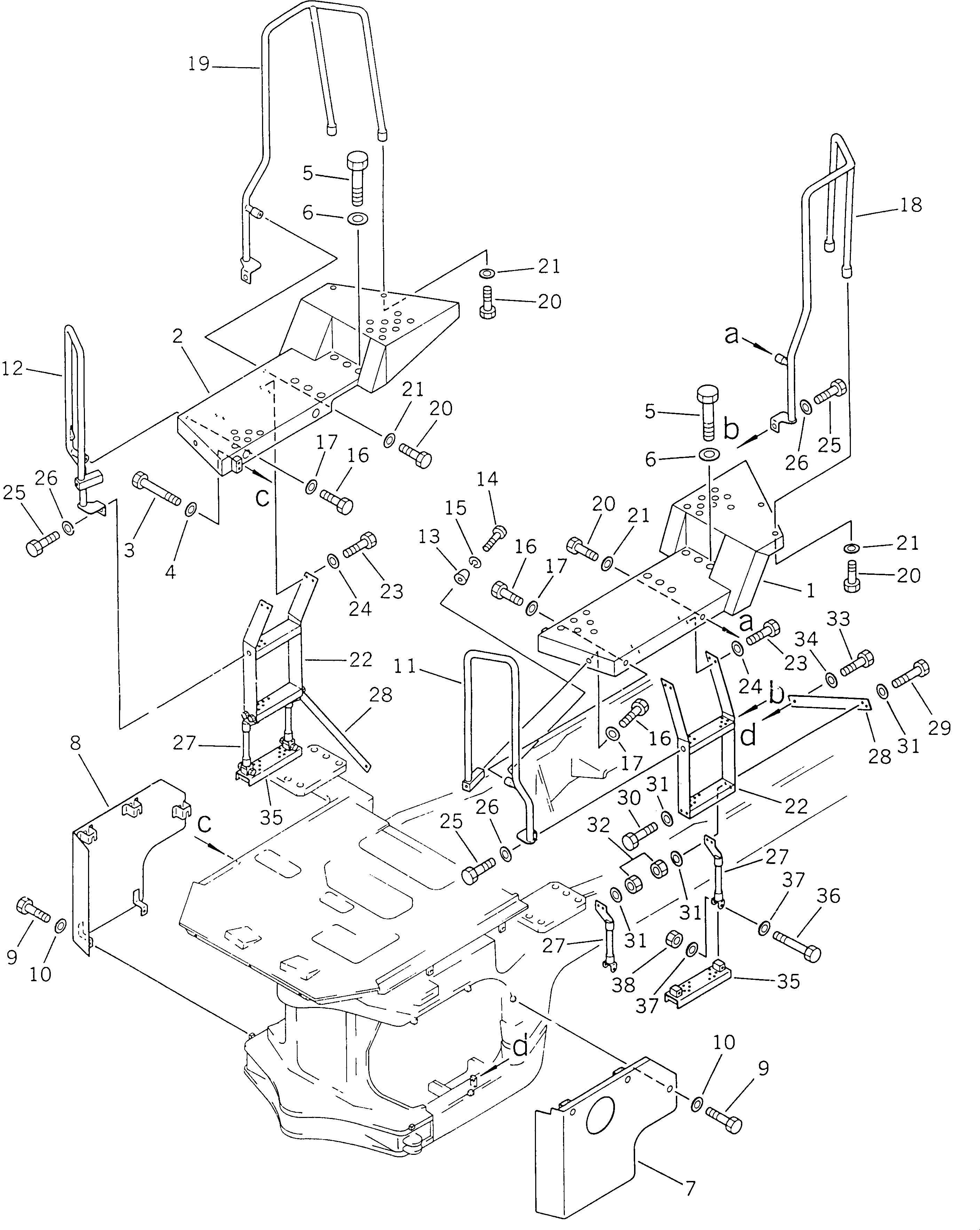 HANDLE,R.H. 423-54-12261 KOMATSU