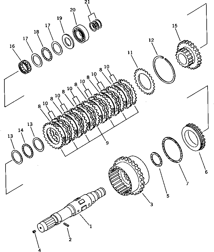 CLUTCH ASS'Y,1ST AND 3RD 419-15-12401 KOMATSU