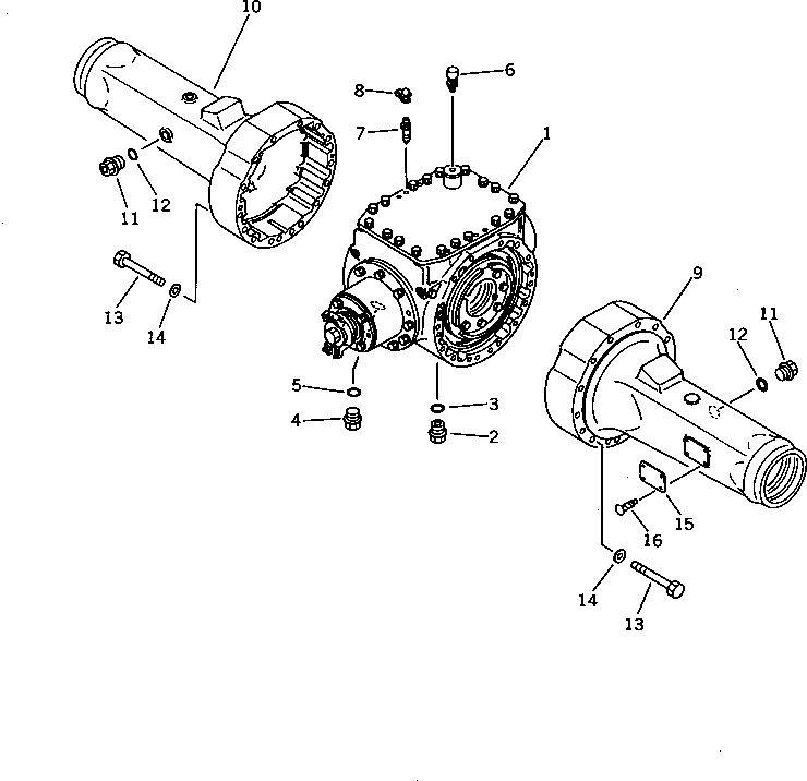 AXLE ASS'Y 419-23-10002 KOMATSU
