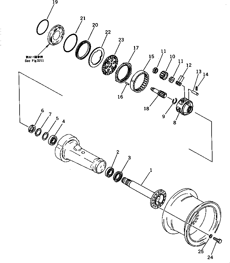AXLE ASS'Y (419-23-10006) KOMATSU