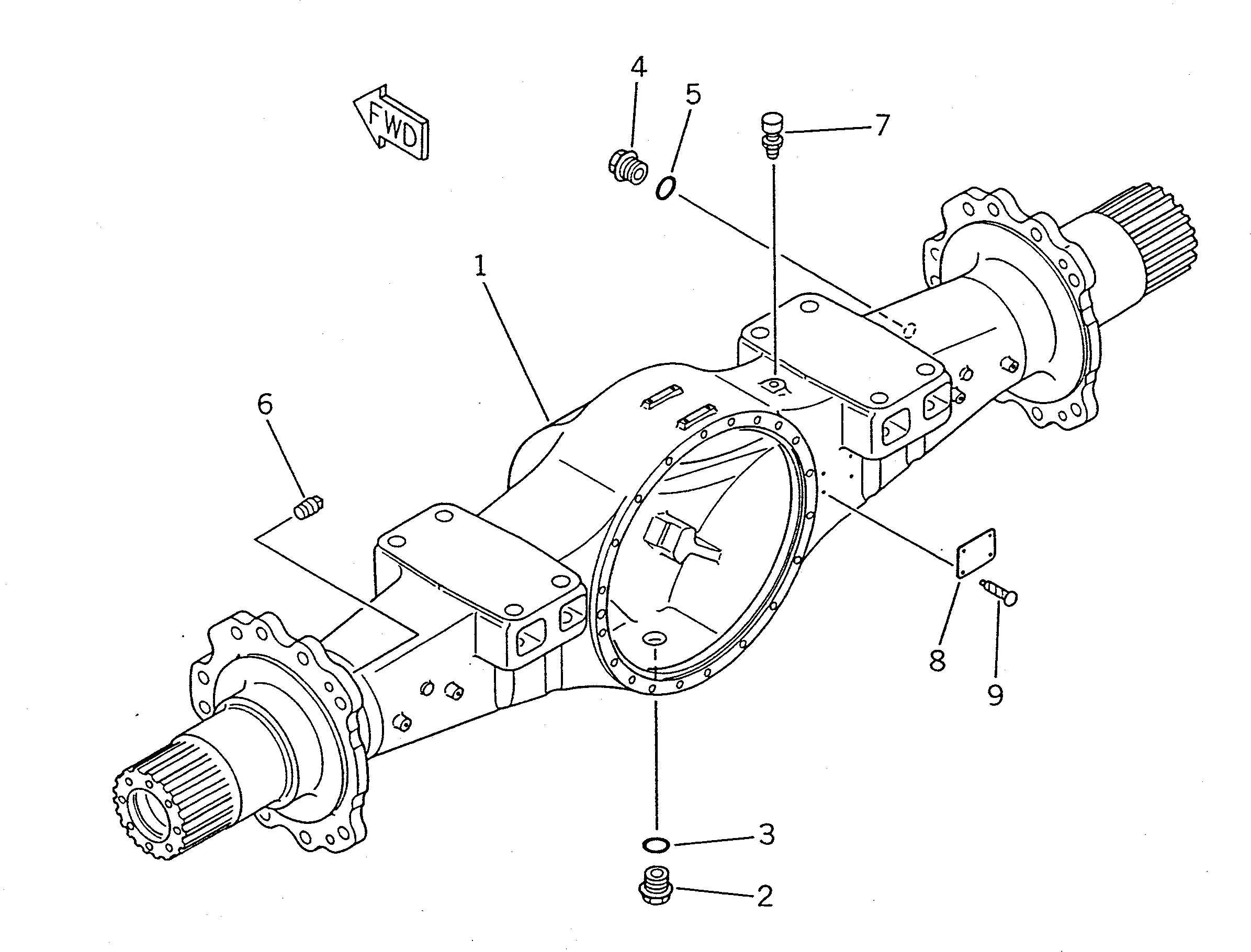 FRONT AXLE ASS'Y 424-22-10071 KOMATSU