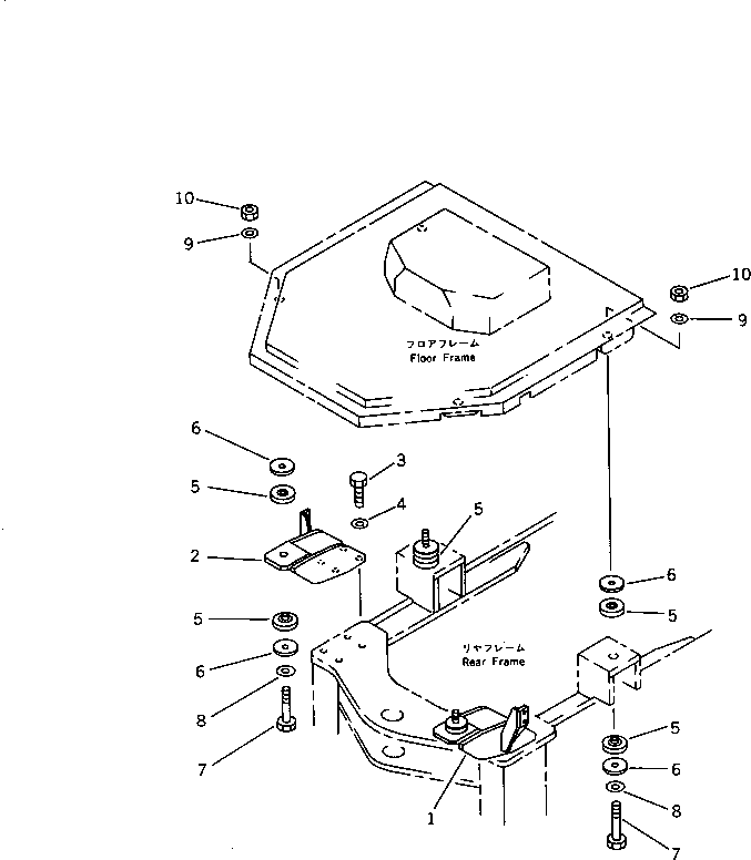 SUPPORT,(MODIFIED PARTS) 424-875-1121 KOMATSU