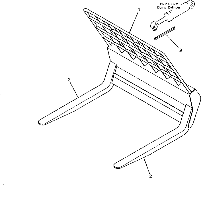 DUMPING FORK ASS'Y 423-883-1101 KOMATSU