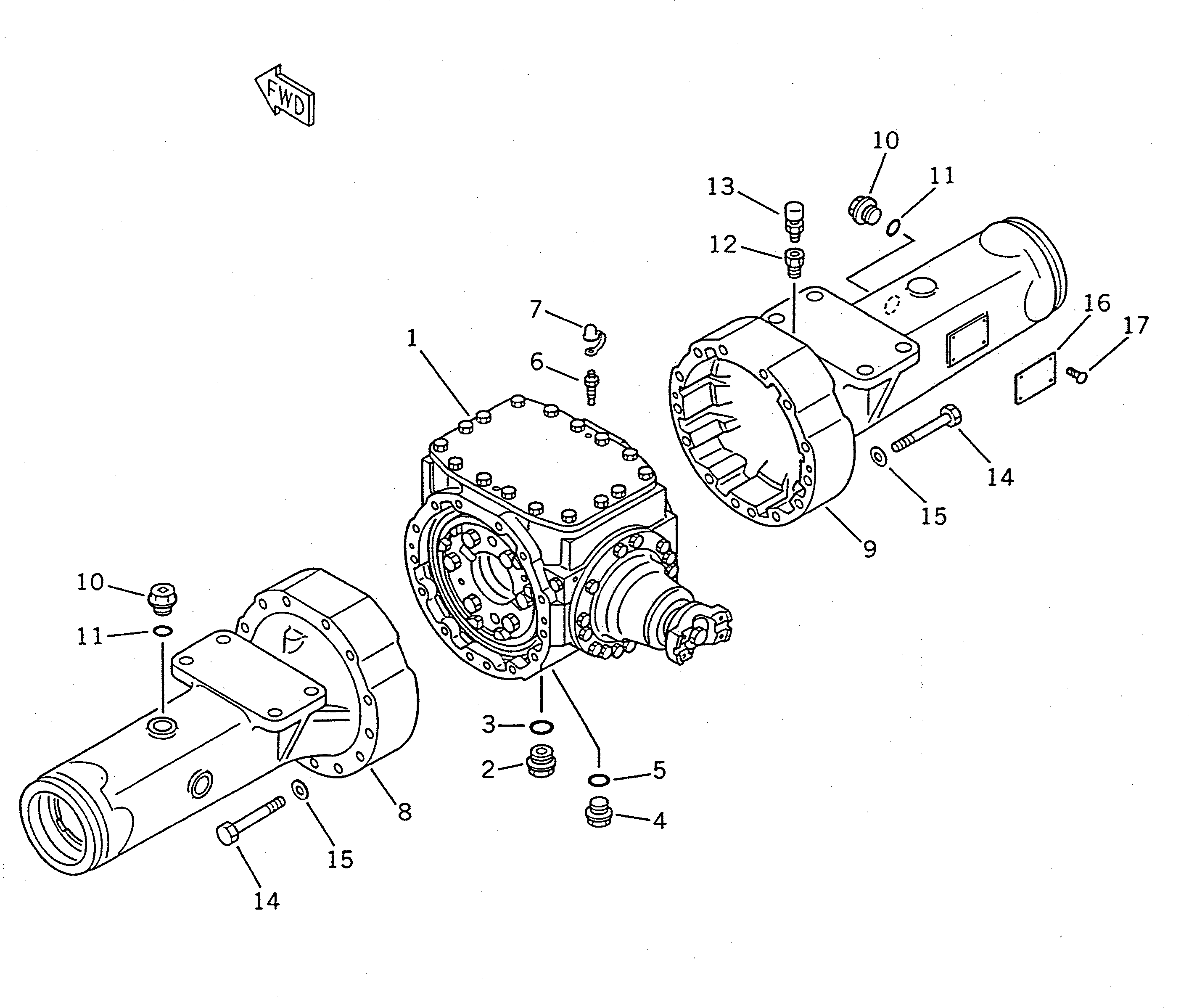 AXLE ASS'Y,FRONT 417-22-10001 KOMATSU