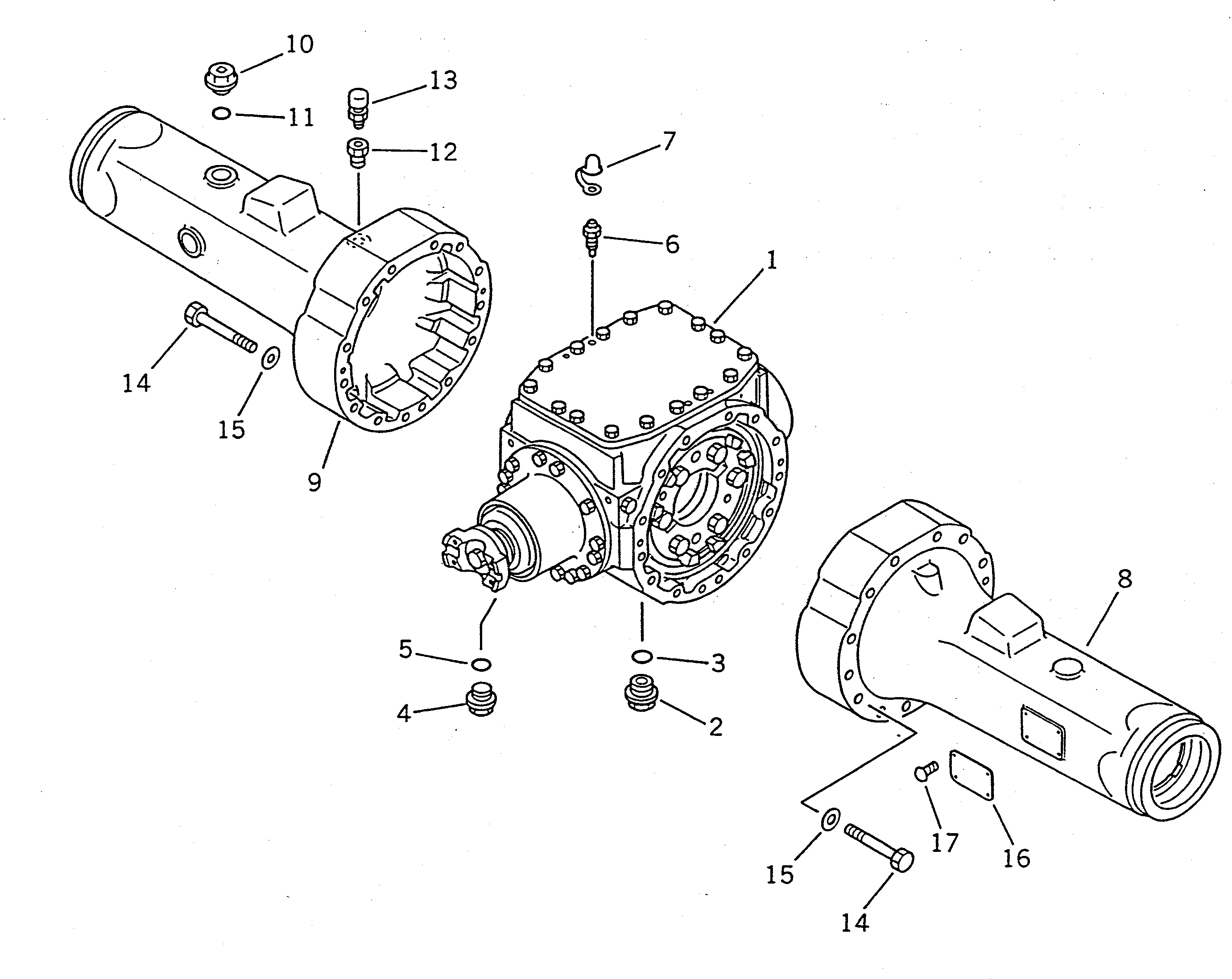 AXLE ASS'Y,REAR (417-23-10001) KOMATSU