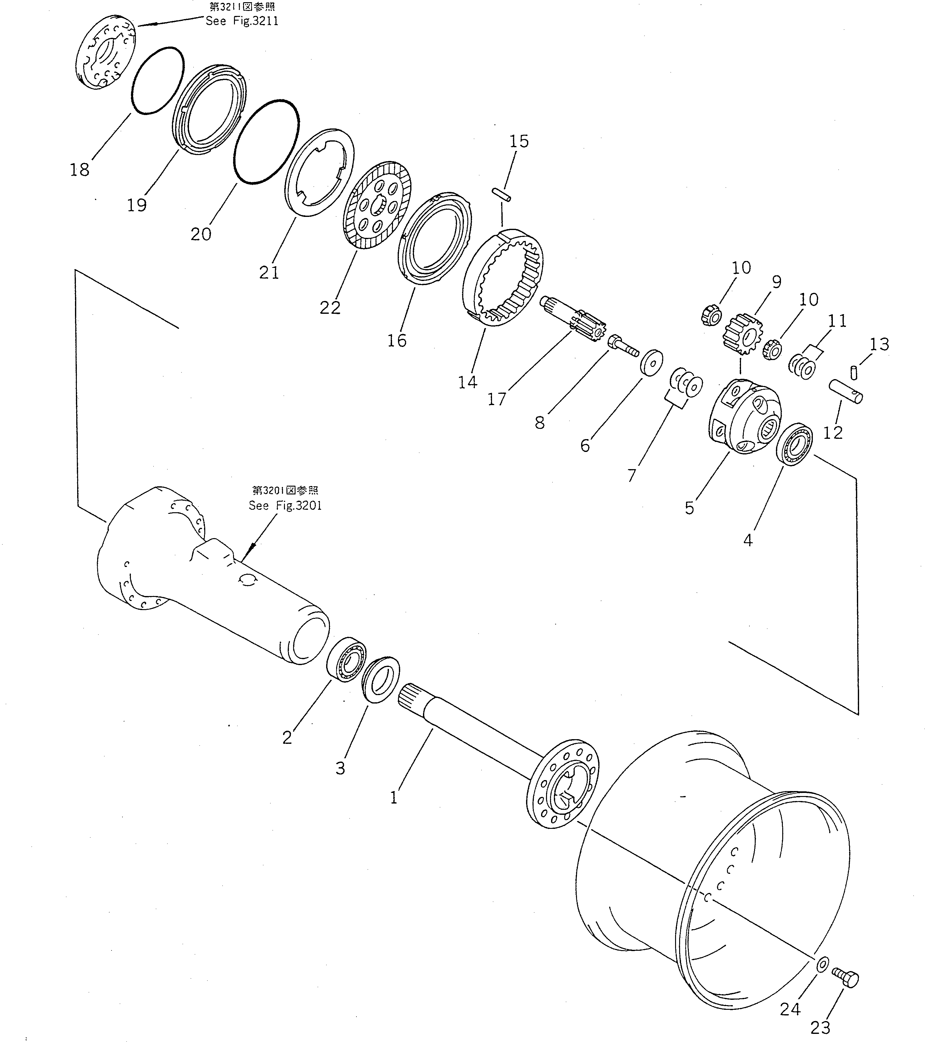 AXLE ASS'Y,REAR (416-23-10020) KOMATSU