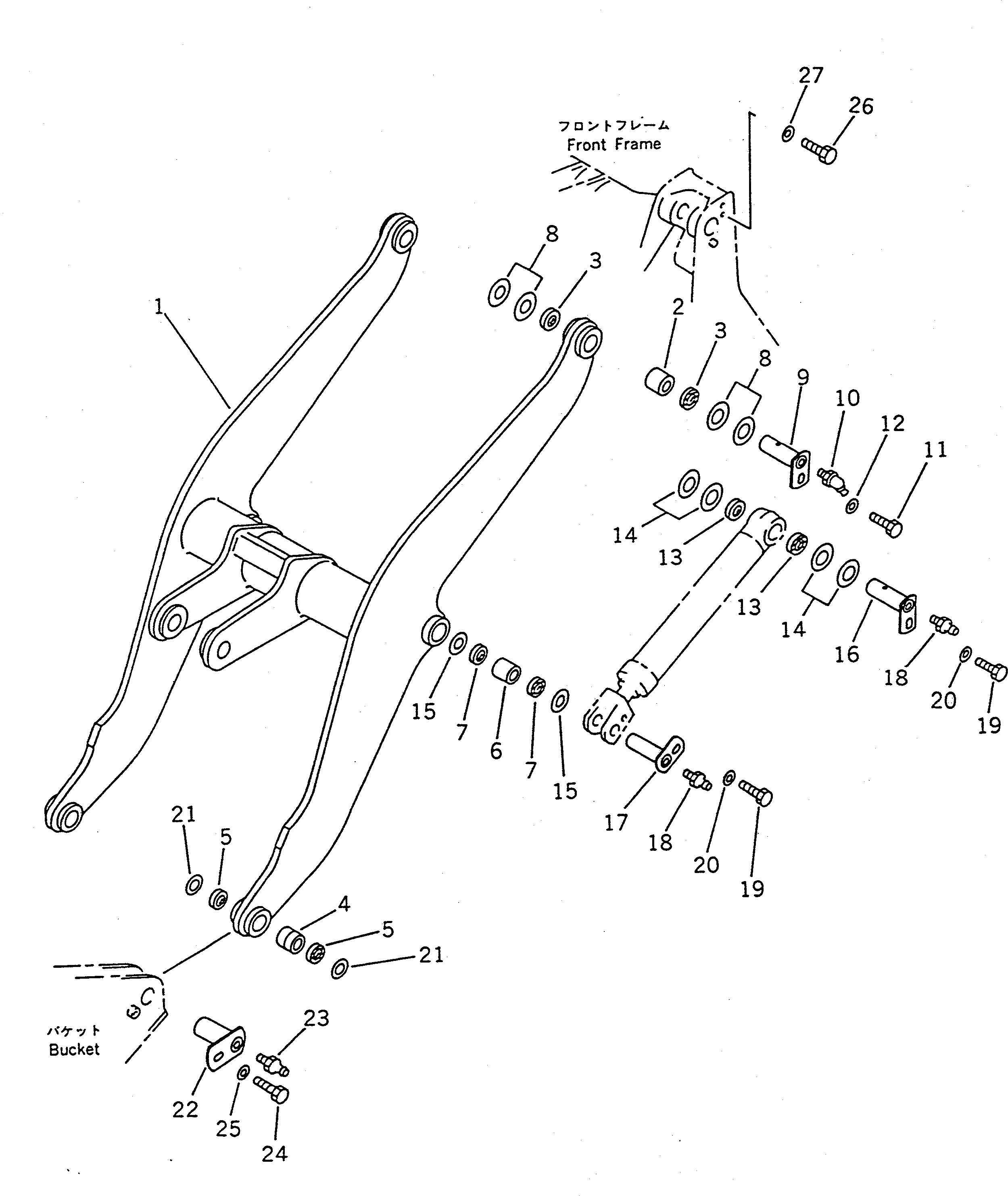 LIFT ARM ASS'Y,HIGH LIFT 417-850-0010 KOMATSU