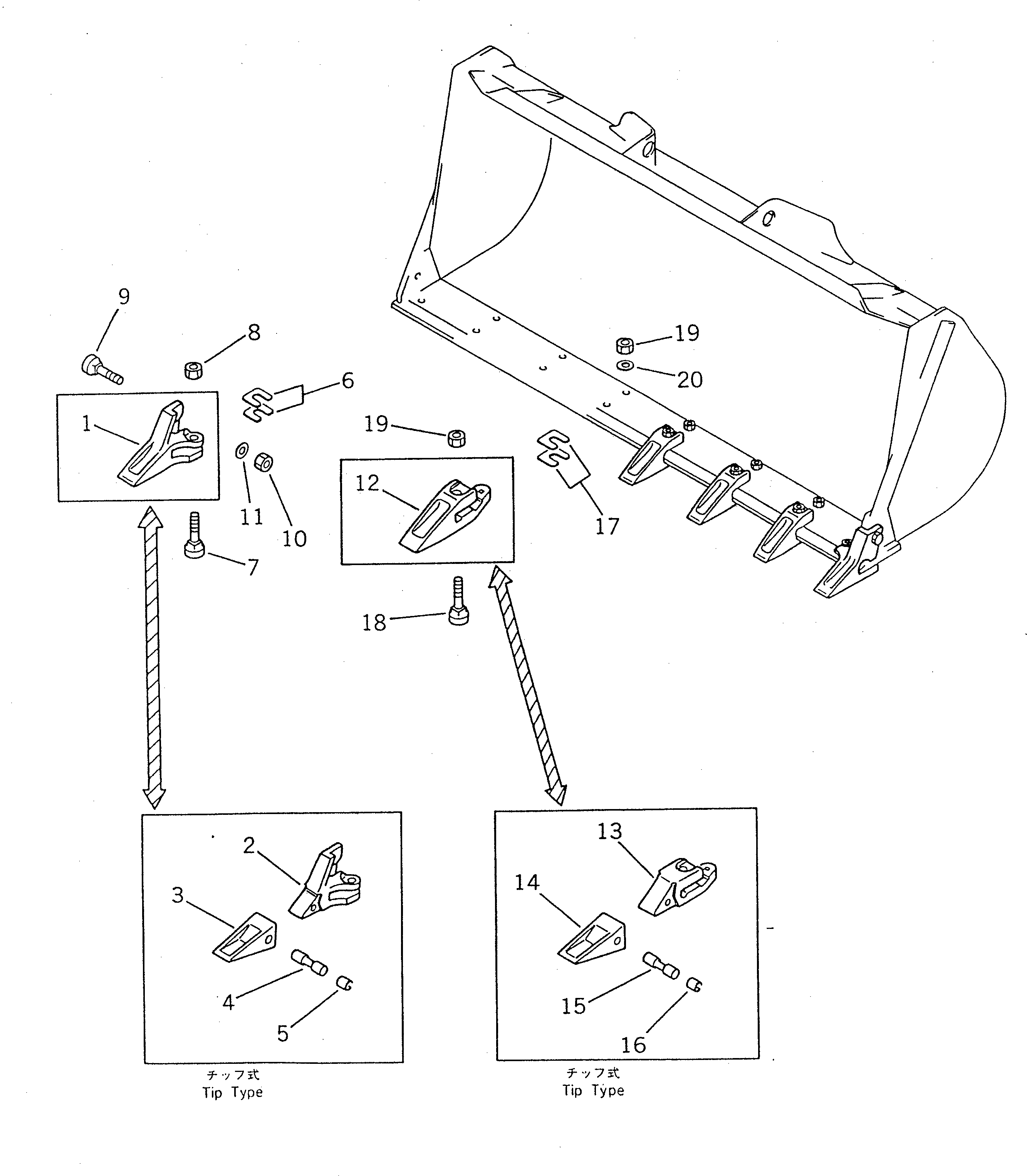 TOOTH,R.H. 417-70-13271 KOMATSU