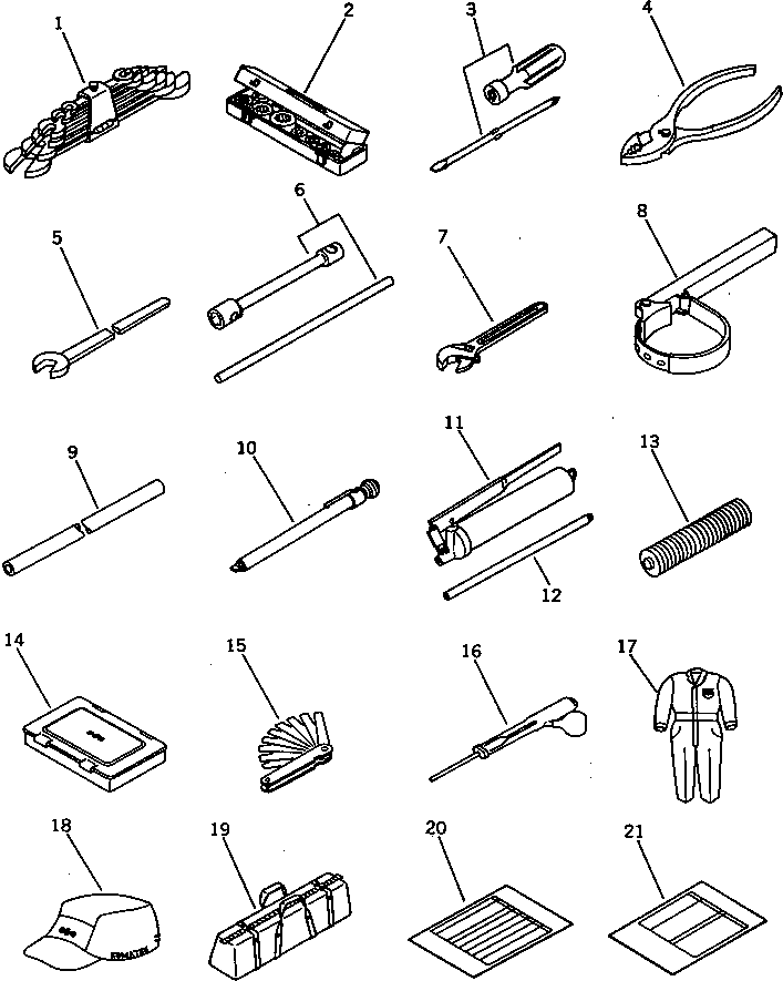 TABLE,TOOL 416-98-12110 KOMATSU