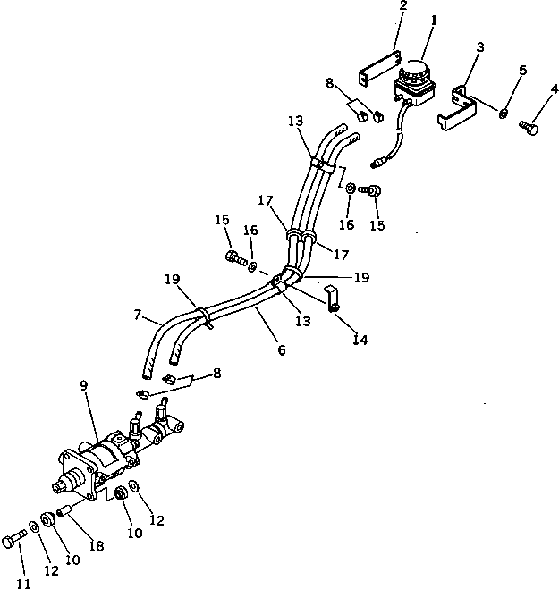 CYLINDER ASS'Y,BOOSTER AND MASTER (418-43-17402) KOMATSU