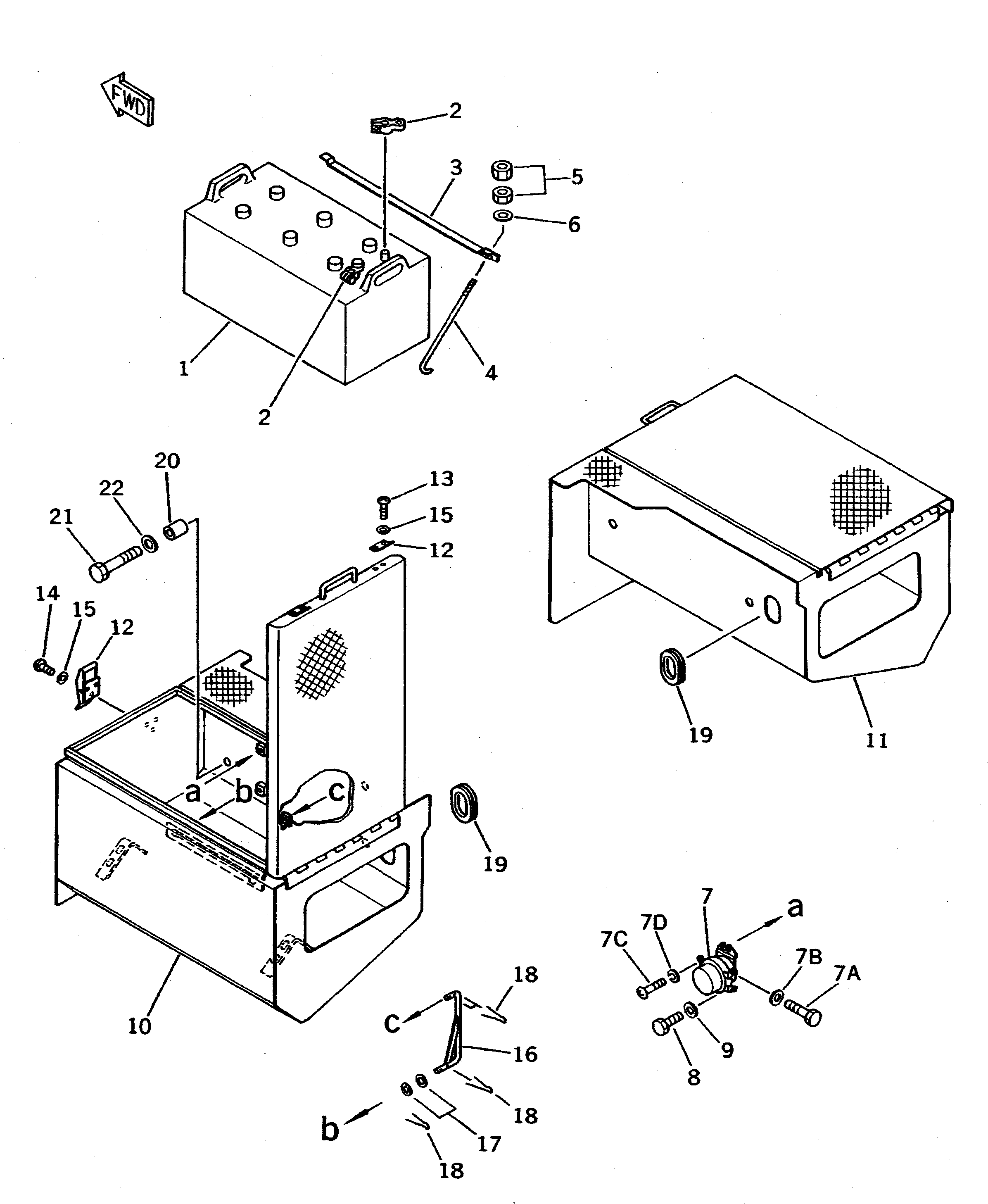 BOX,L.H. 425-06-11230 KOMATSU