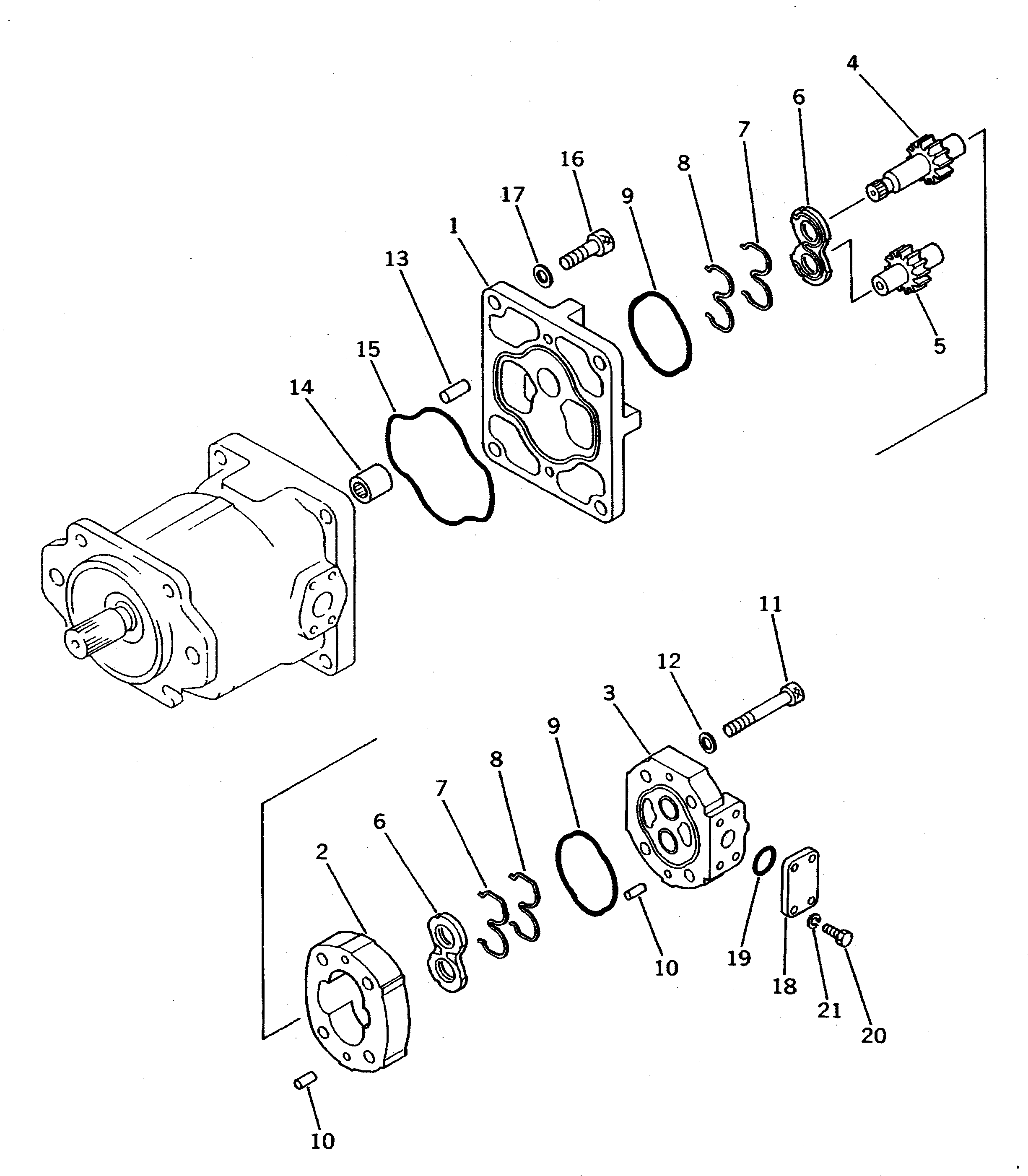 PUMP ASS'Y,(SAR14) 705-34-23540 KOMATSU