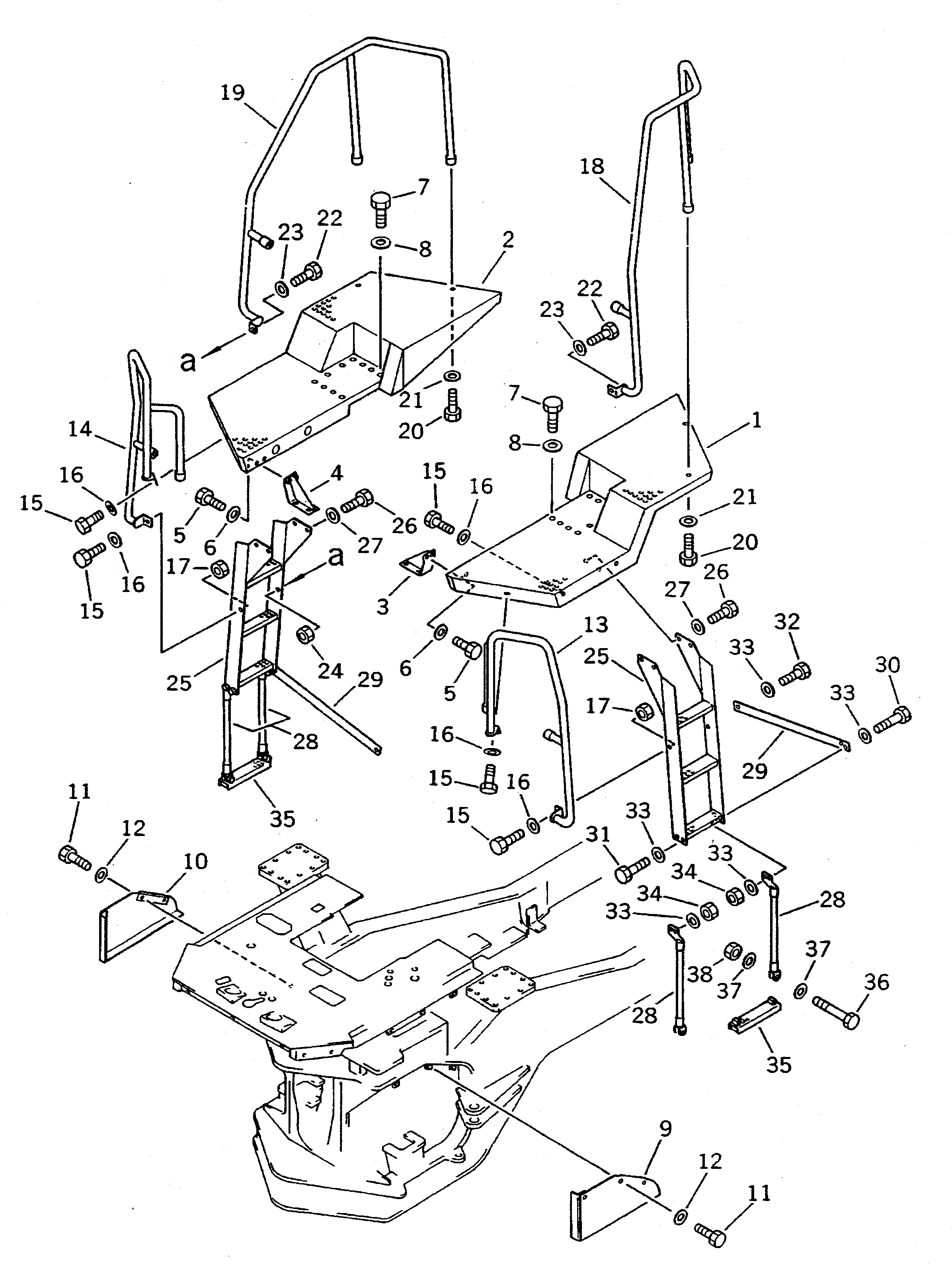 HANDLE,L.H. 425-54-18150 KOMATSU