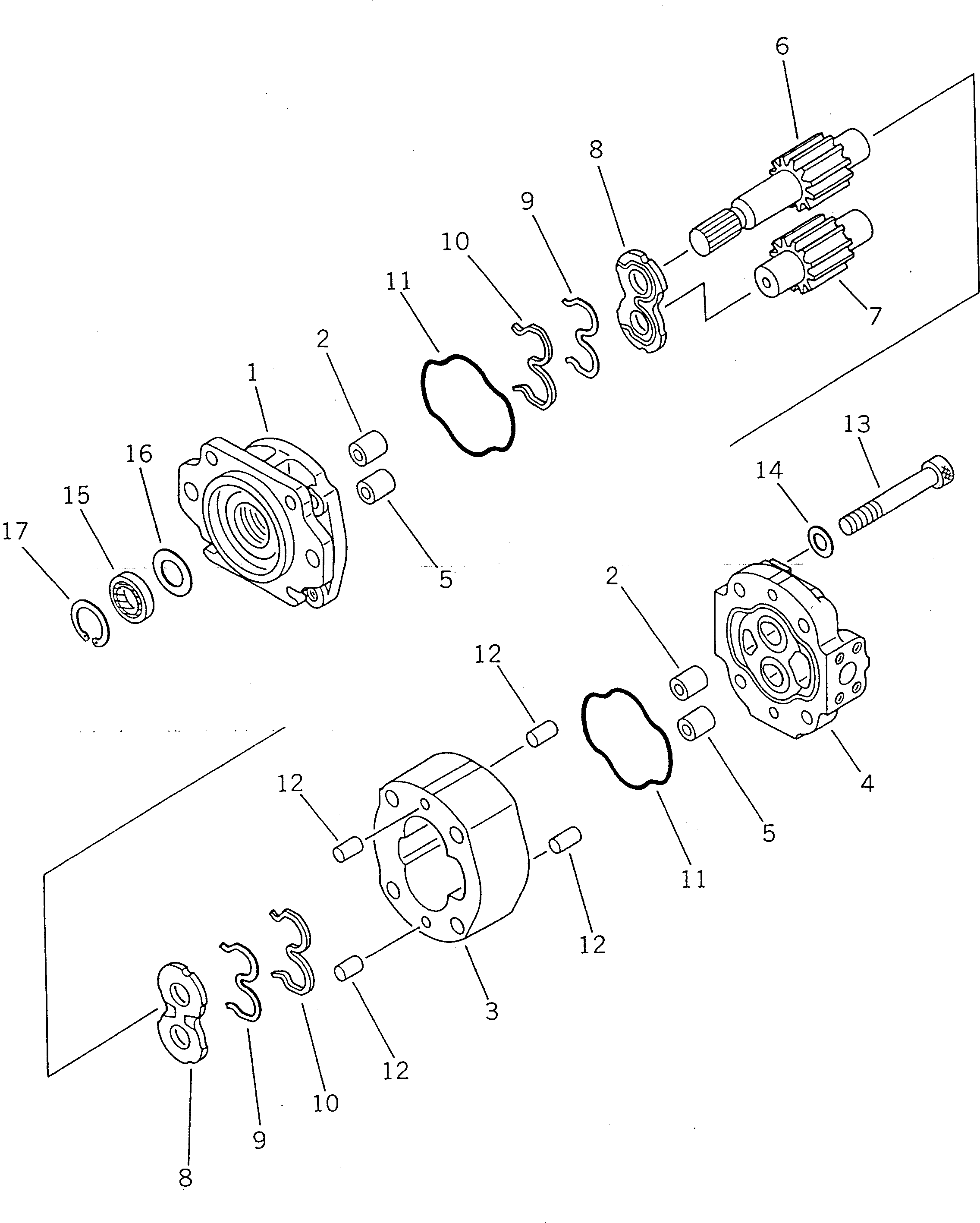 PUMP ASS'Y,(SAR100) 705-22-40110 KOMATSU