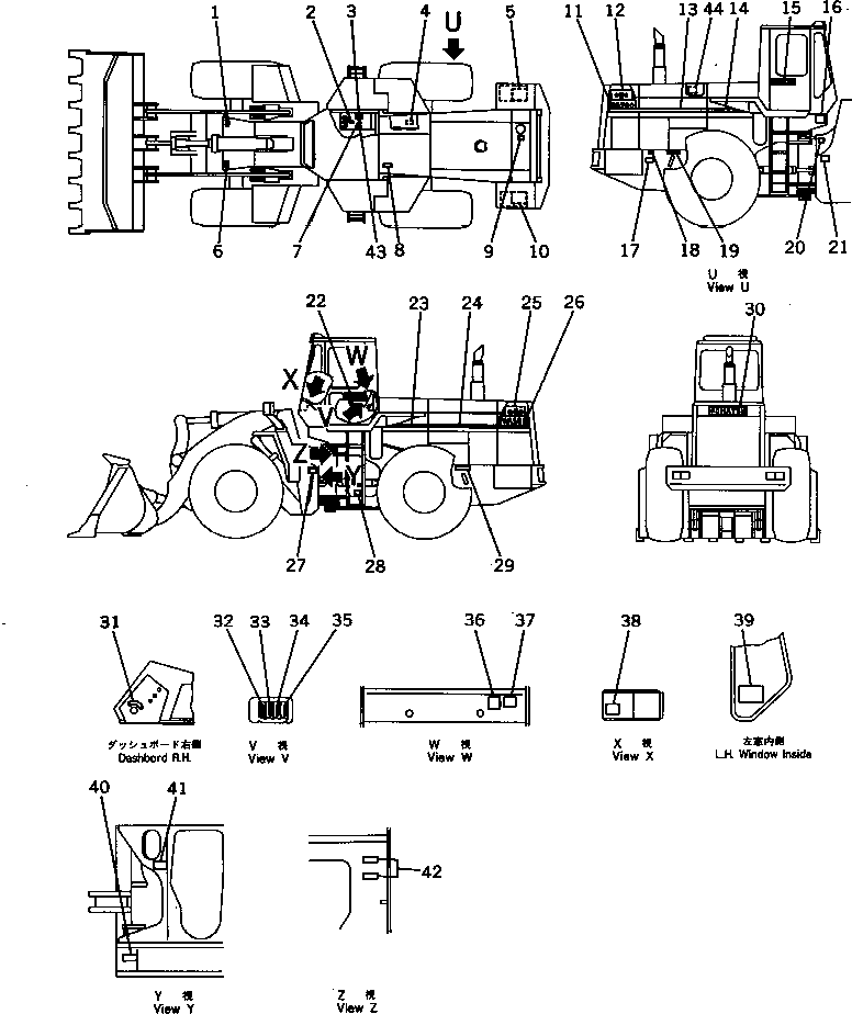 PLATE, OPERATING,RELAY 421-93-11330 KOMATSU