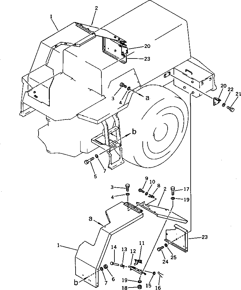 FENDER,REAR, L.H. 423-54-14151 KOMATSU
