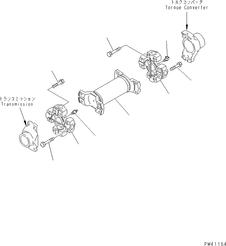 PROPELLER SHAFT A. 41E-20-21110 KOMATSU