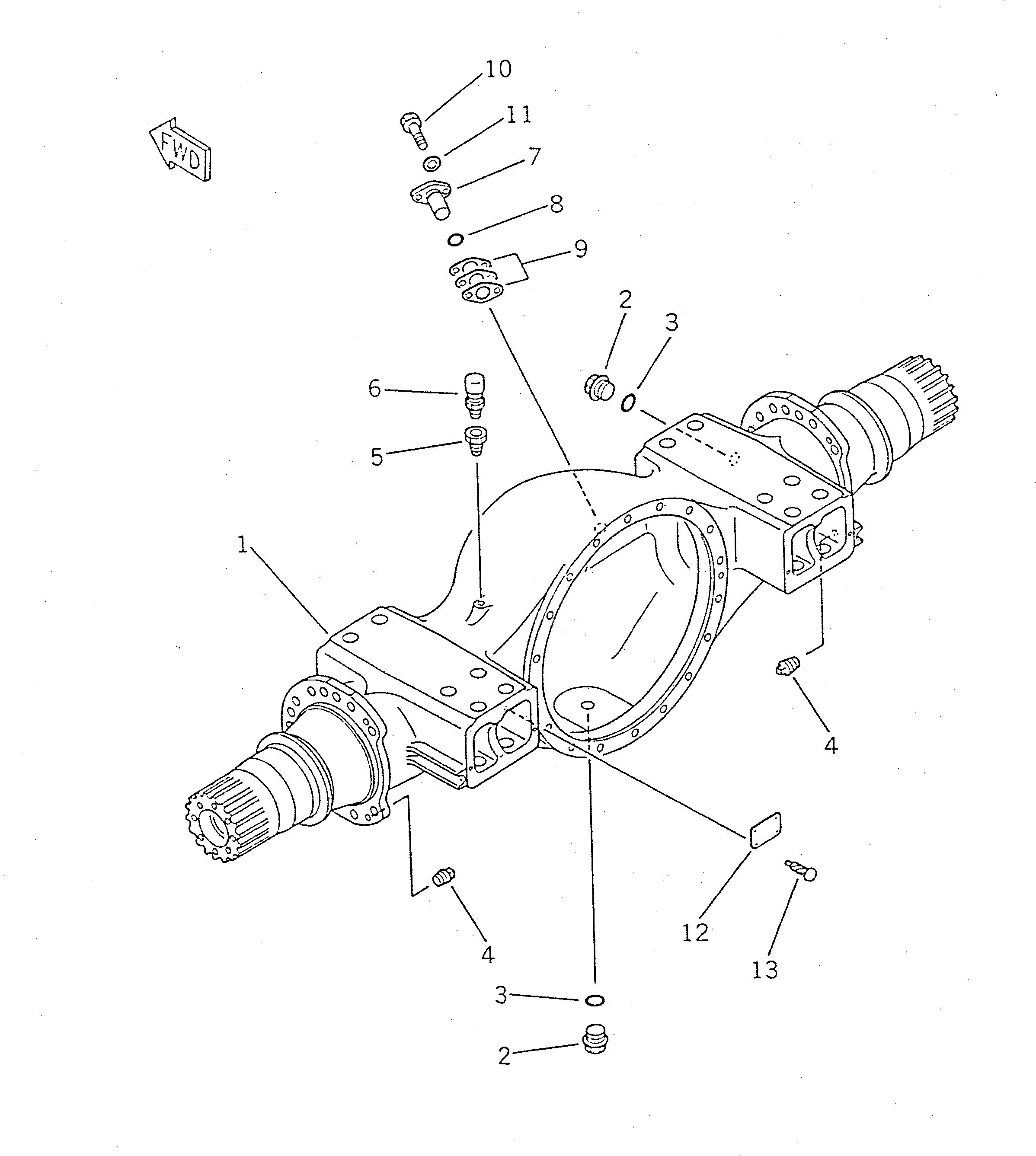 AXLE ASS'Y,FRONT 41E-22-10101 KOMATSU