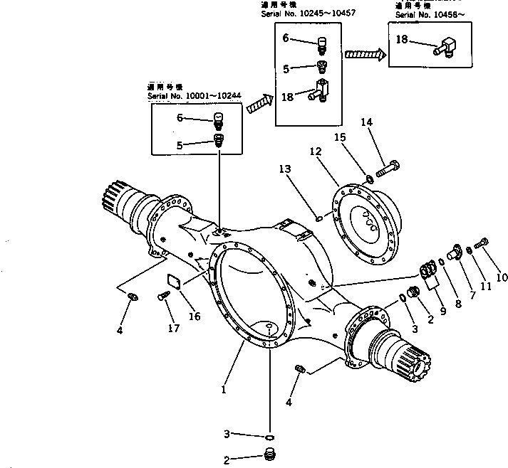 REAR AXLE ASS'Y 426-23-10005 KOMATSU