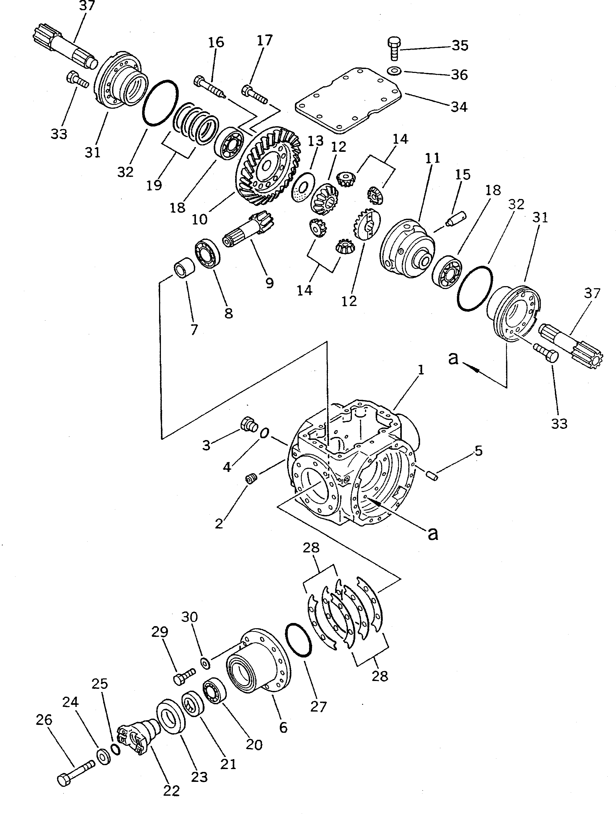 REAR AXLE ASS'Y (415-23-10001) KOMATSU