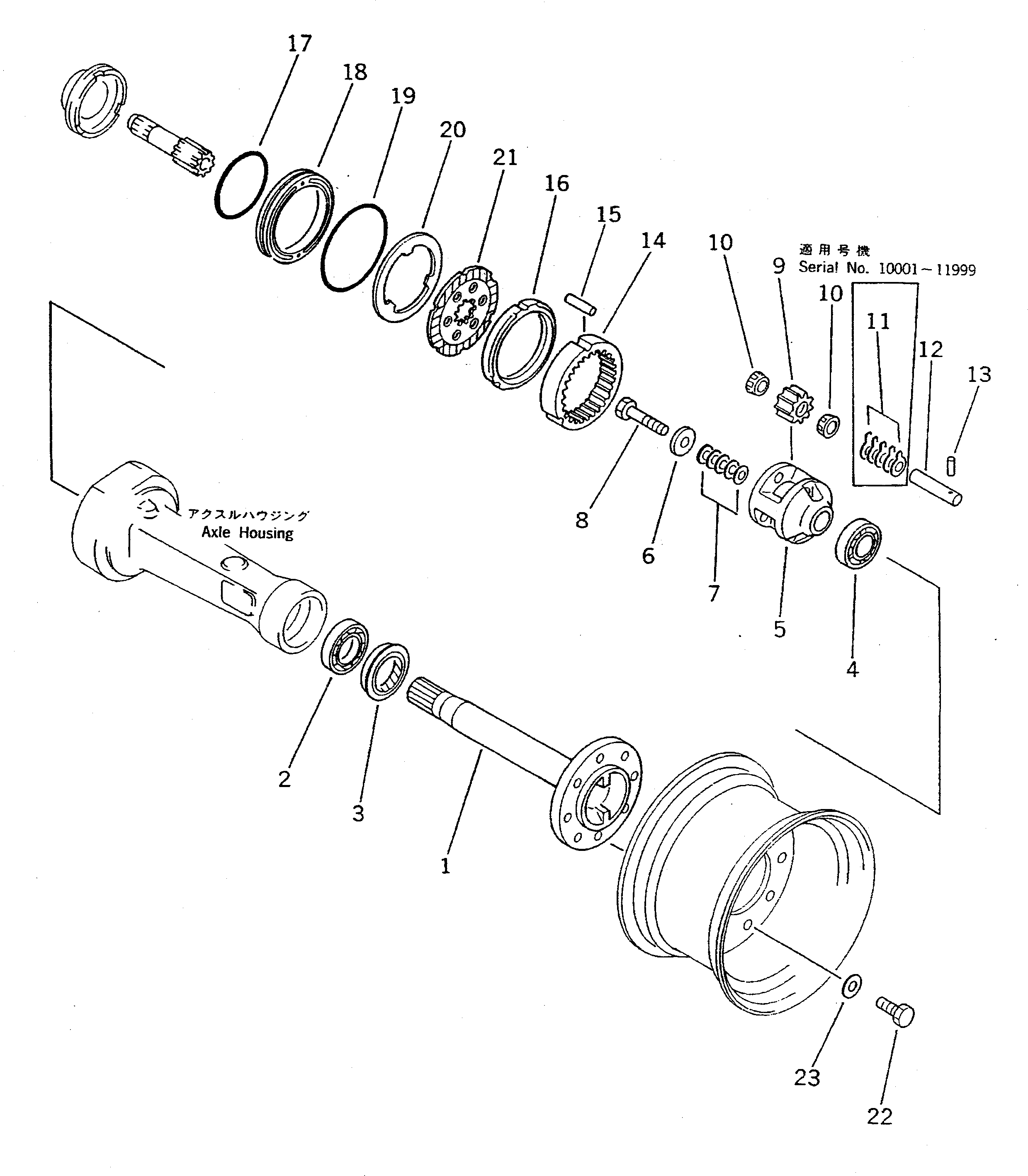 REAR AXLE ASS'Y (415-23-10003) KOMATSU