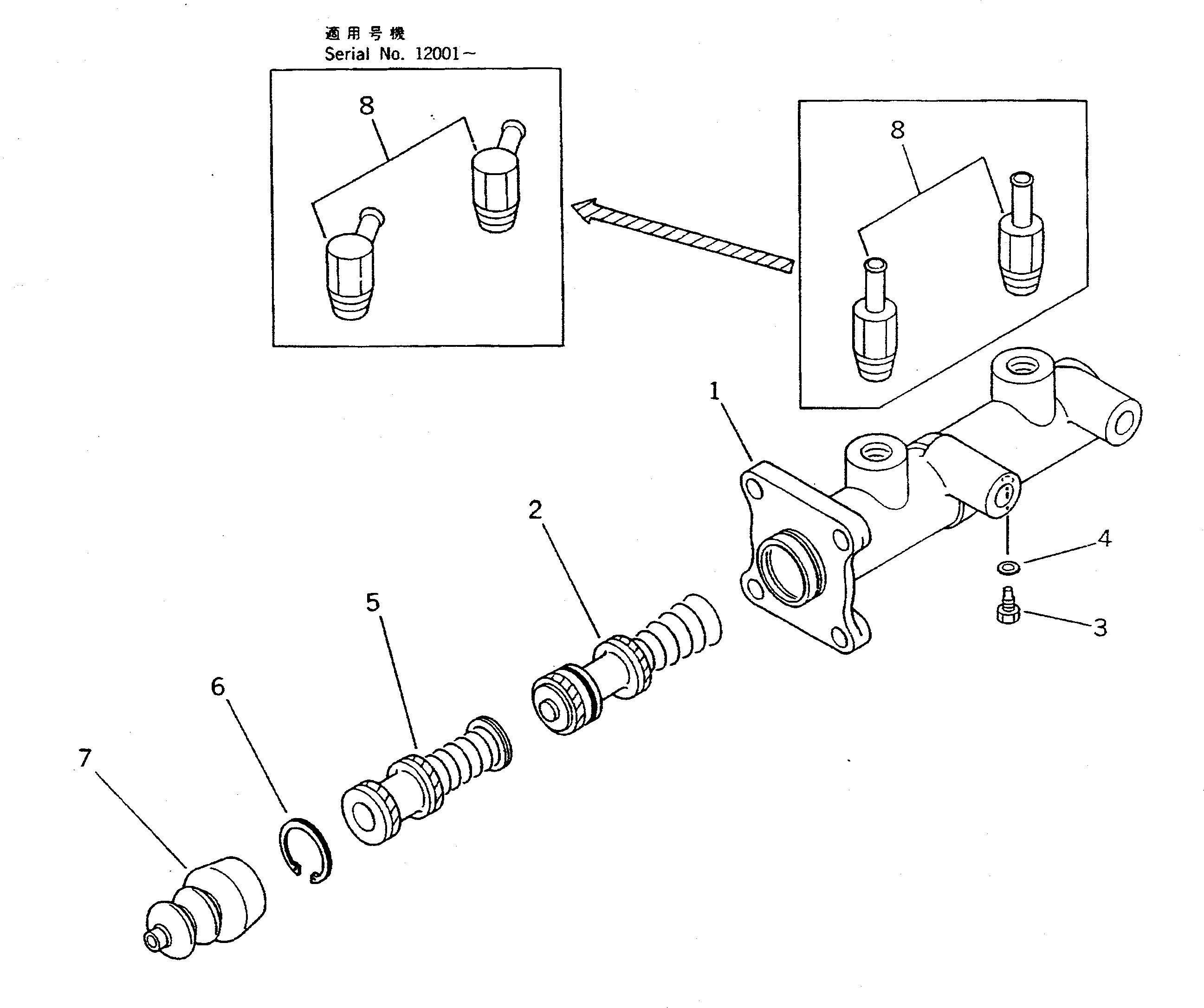MASTER CYLINDER A. 415-43-17100 KOMATSU