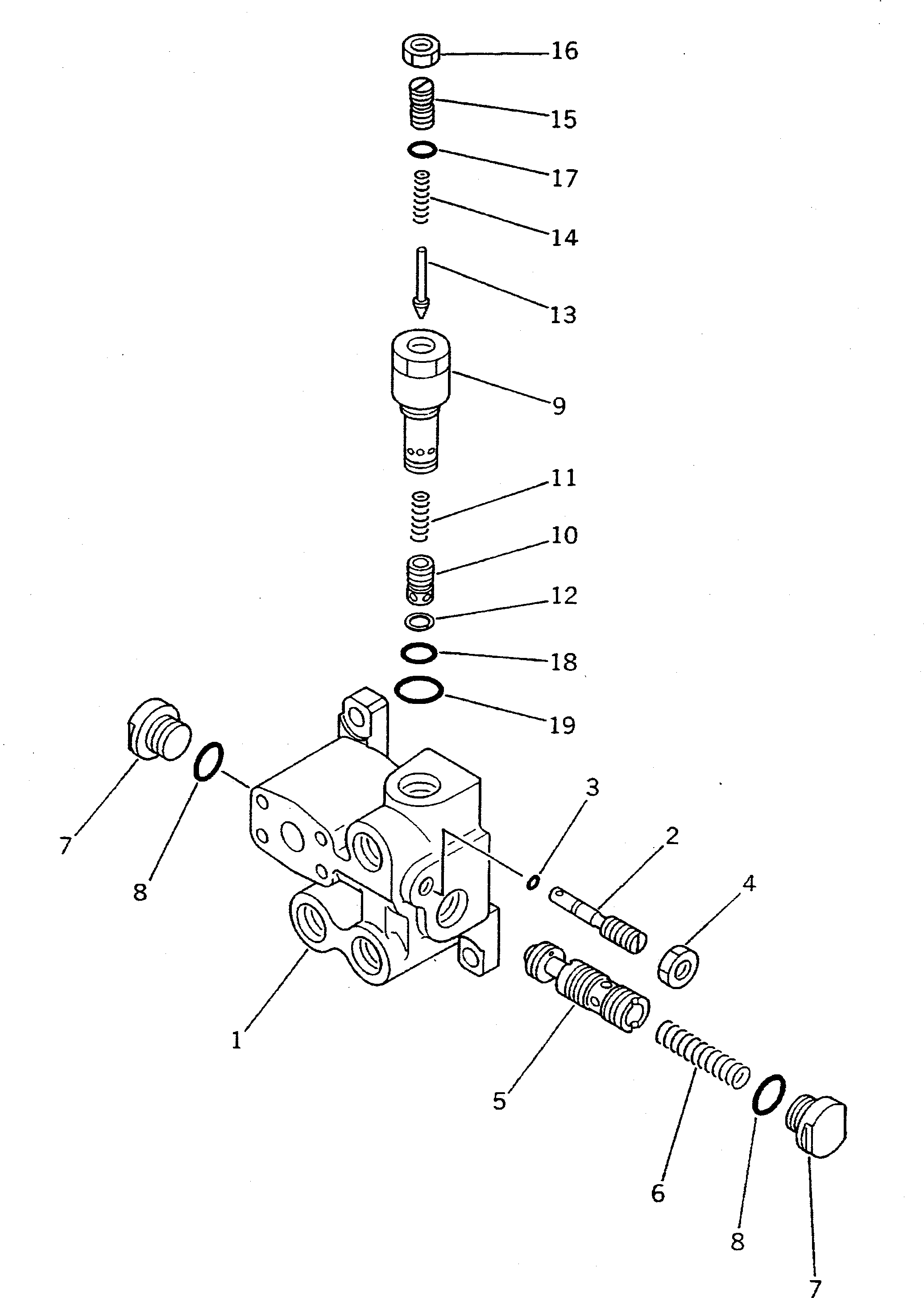 Клапан в сборе, предохранительный 700-25-57000 KOMATSU