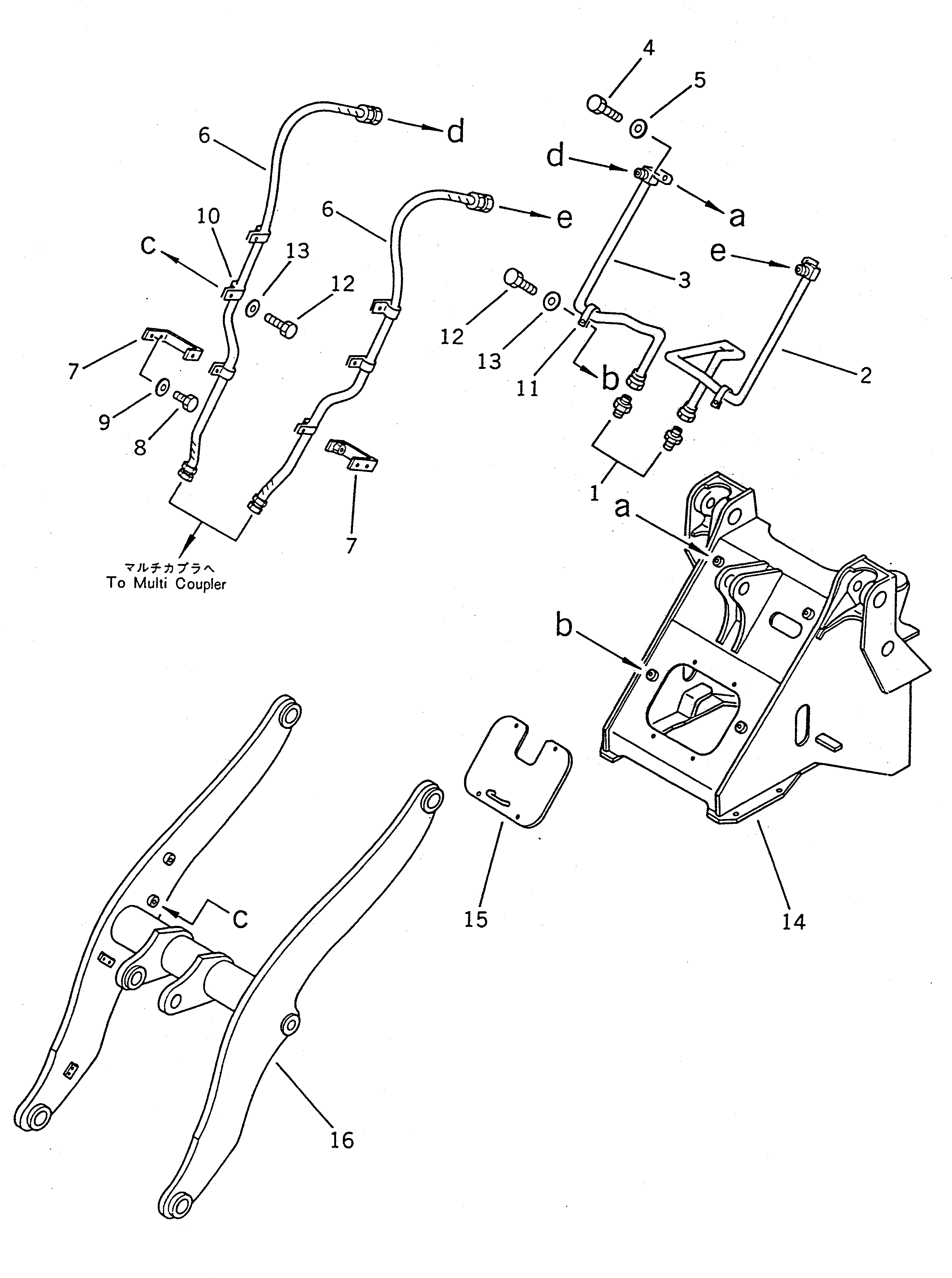 PLATE,(FOR FRONT ATTACHMENT) 416-839-2010 KOMATSU
