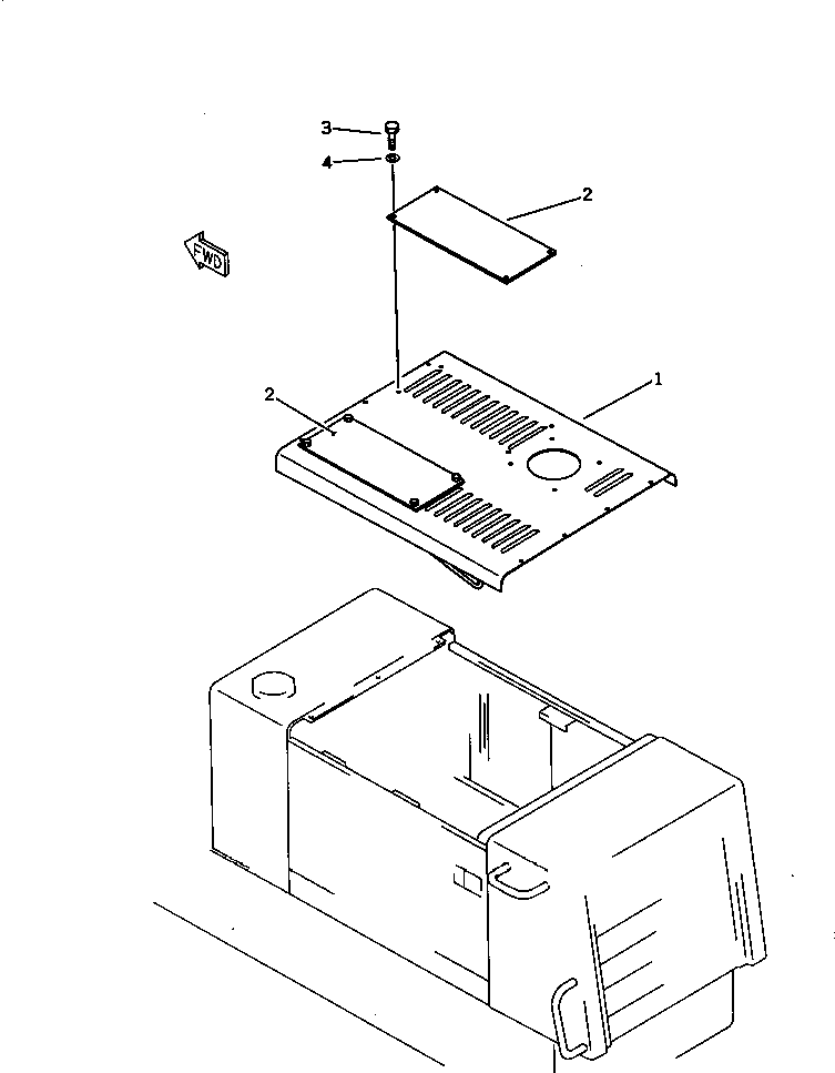 HOOD,(MODIFIED PART) 418-Z03-1121 KOMATSU