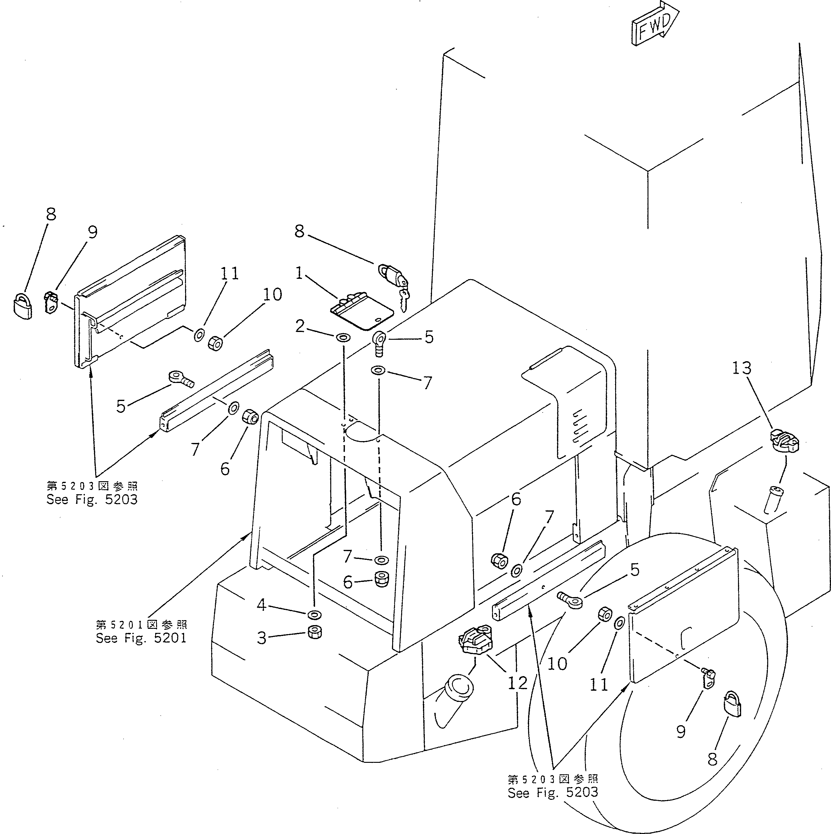 GUARD,(FOR VANDALISM PROTECTION) 417-54-11441 KOMATSU