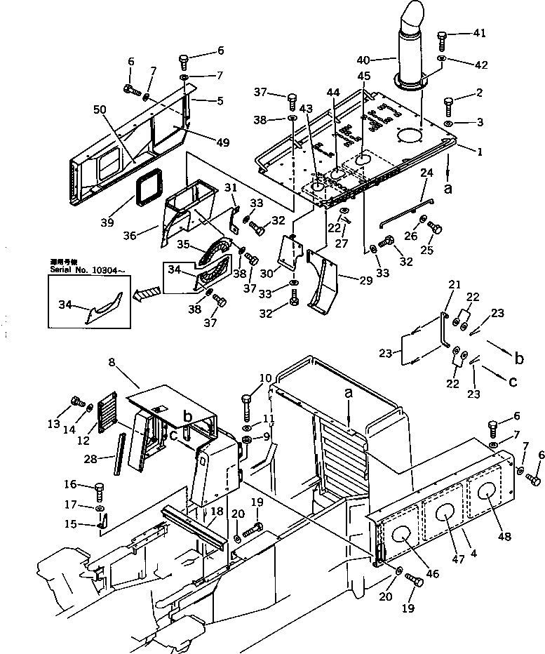 HOOD,SIDE, R.H. 426-Z90-1122 KOMATSU