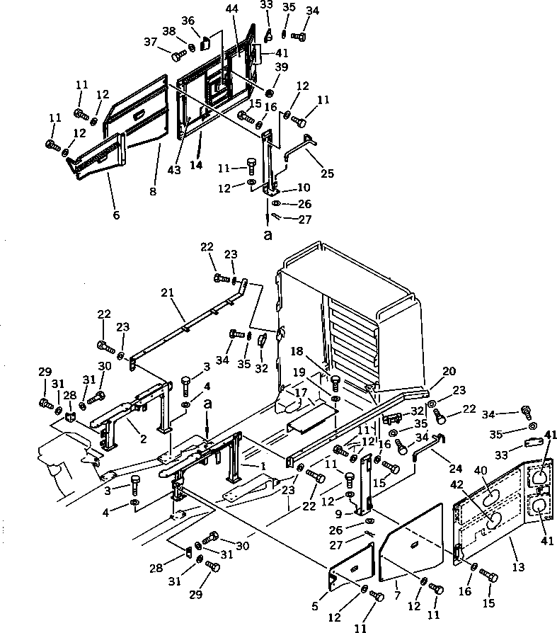 Крышка левая 426-54-11361 KOMATSU