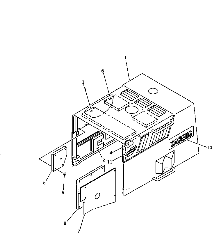 PLATE, MARK,WA350S 423-93-11270 KOMATSU