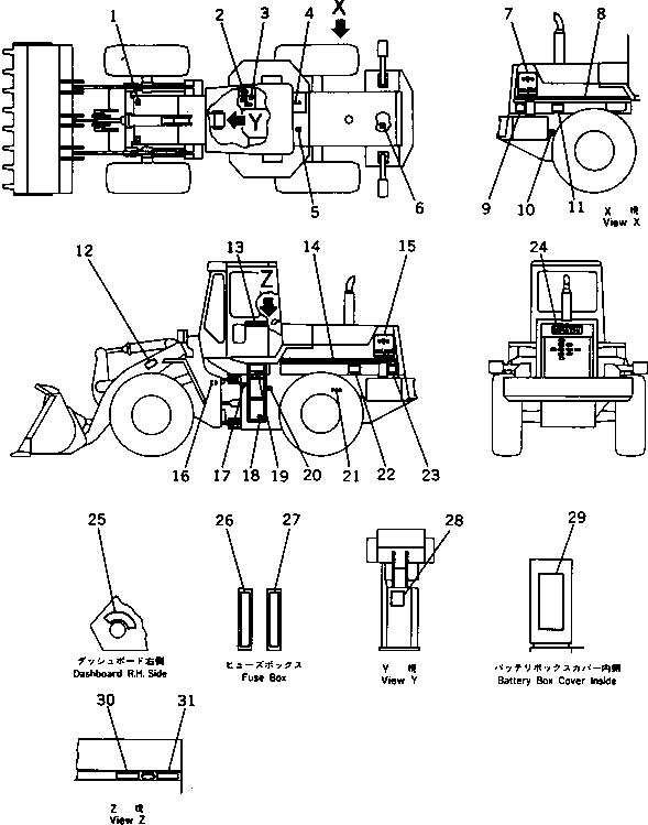 PLATE, OPERATING,FUSE 419-93-11592 KOMATSU