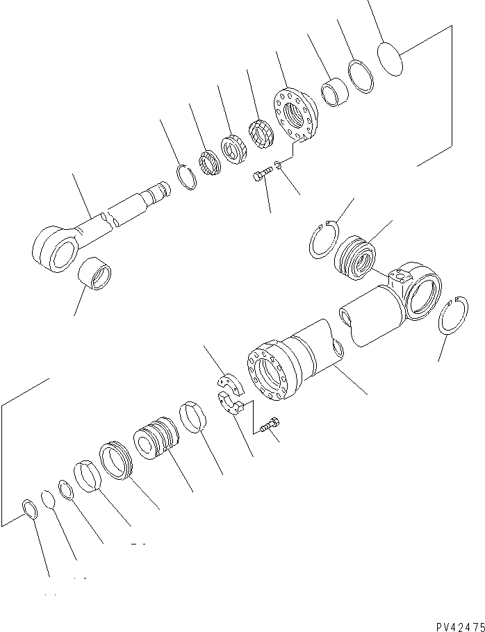 CYLINDER ASS'Y,STEERING, R.H. (FINAL COATING) 707-01-07620 KOMATSU