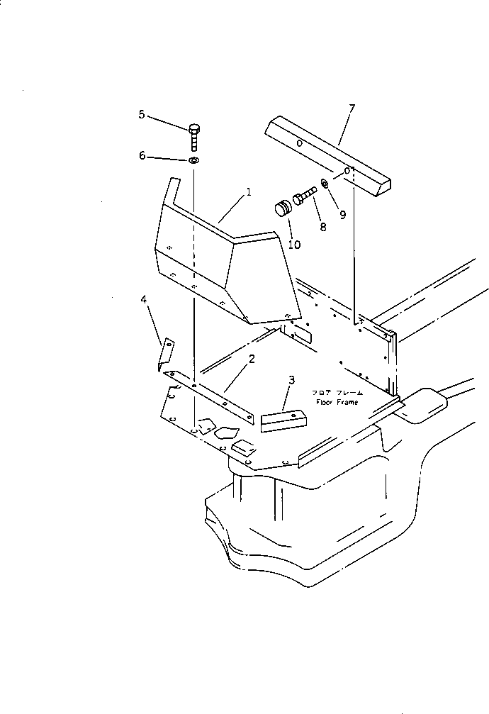 Крышка левая 423-54-12650 KOMATSU