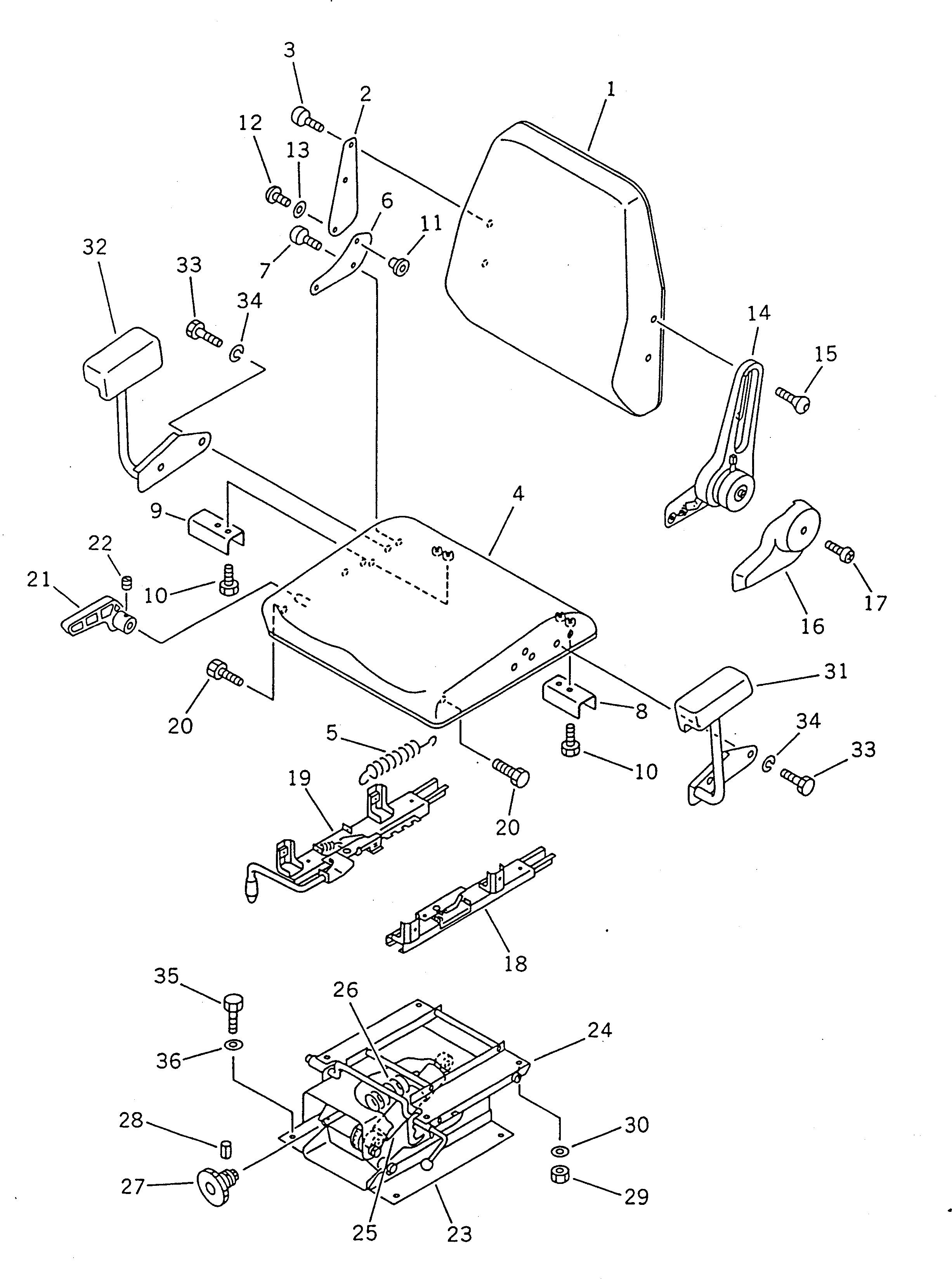 OPERATOR'S SEAT A. 417-57-11141 KOMATSU