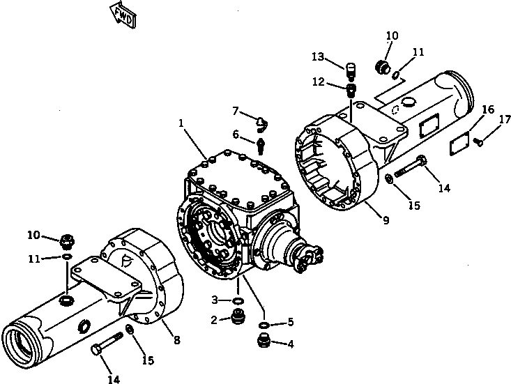DIFFERENTIAL ASS'Y,FRONT (416-22-11030) KOMATSU