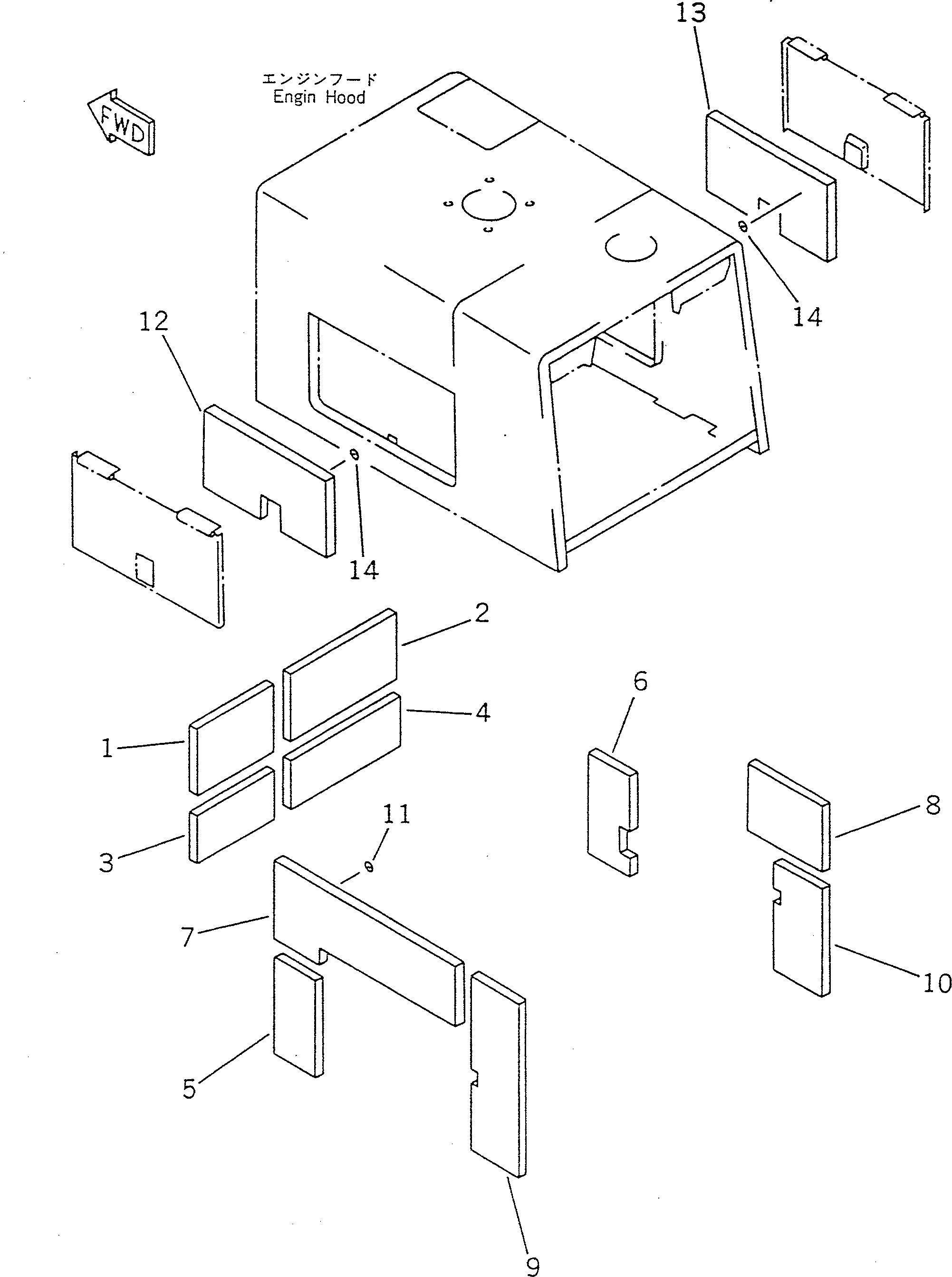 SHEET,L.H. 417-54-17280 KOMATSU